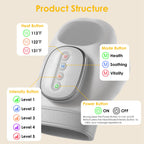 Cordless Hand Massager with Heat Compression – 3 Modes & 5 Intensity Levels