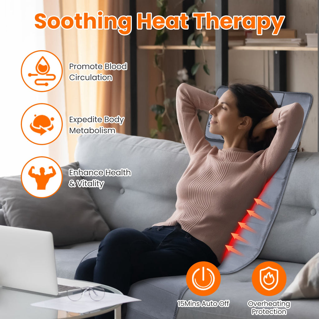 1Pc Full Body Electric Massage Mat With Heat