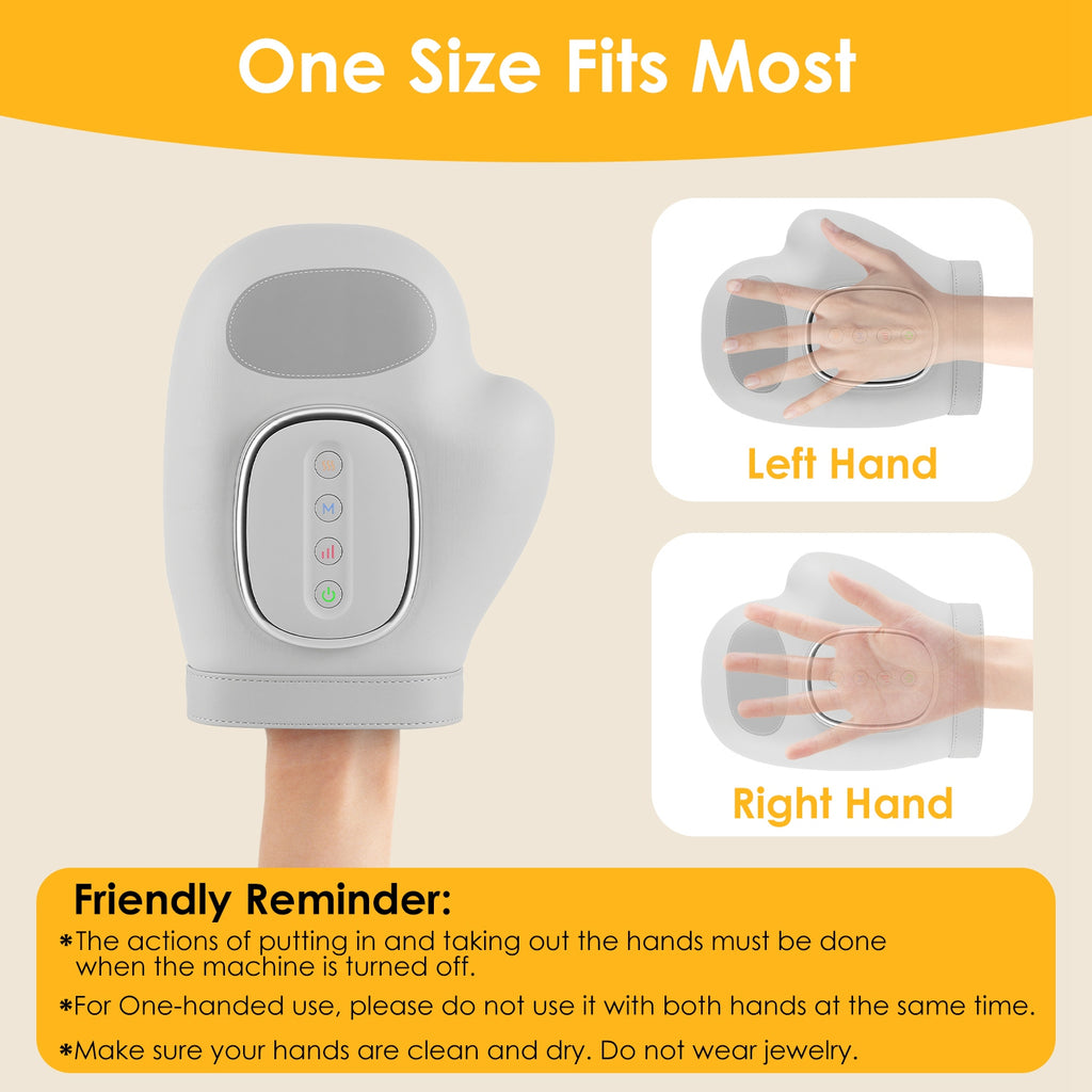 Cordless Hand Massager with Heat Compression – 3 Modes & 5 Intensity Levels