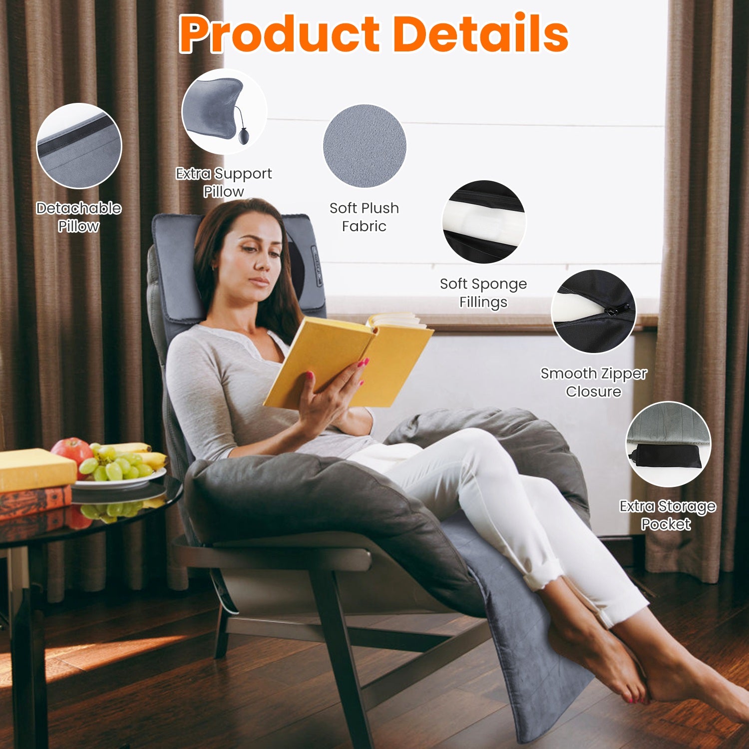 1Pc Full Body Electric Massage Mat With Heat