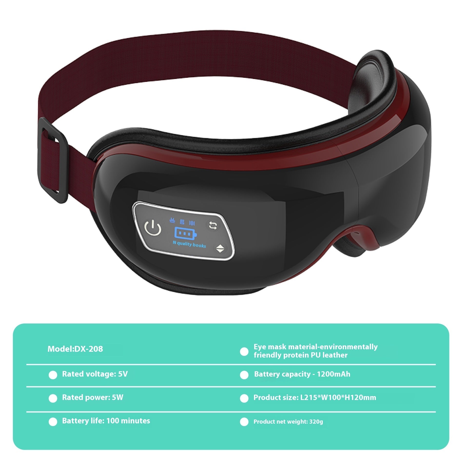Heated Eye Massager with Air Compression for Eye Fatigue Relief