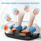 3D Foot & Calf Massager With Heat - 4 Auto Programs & Adjustable Intensity For Full Relaxation
