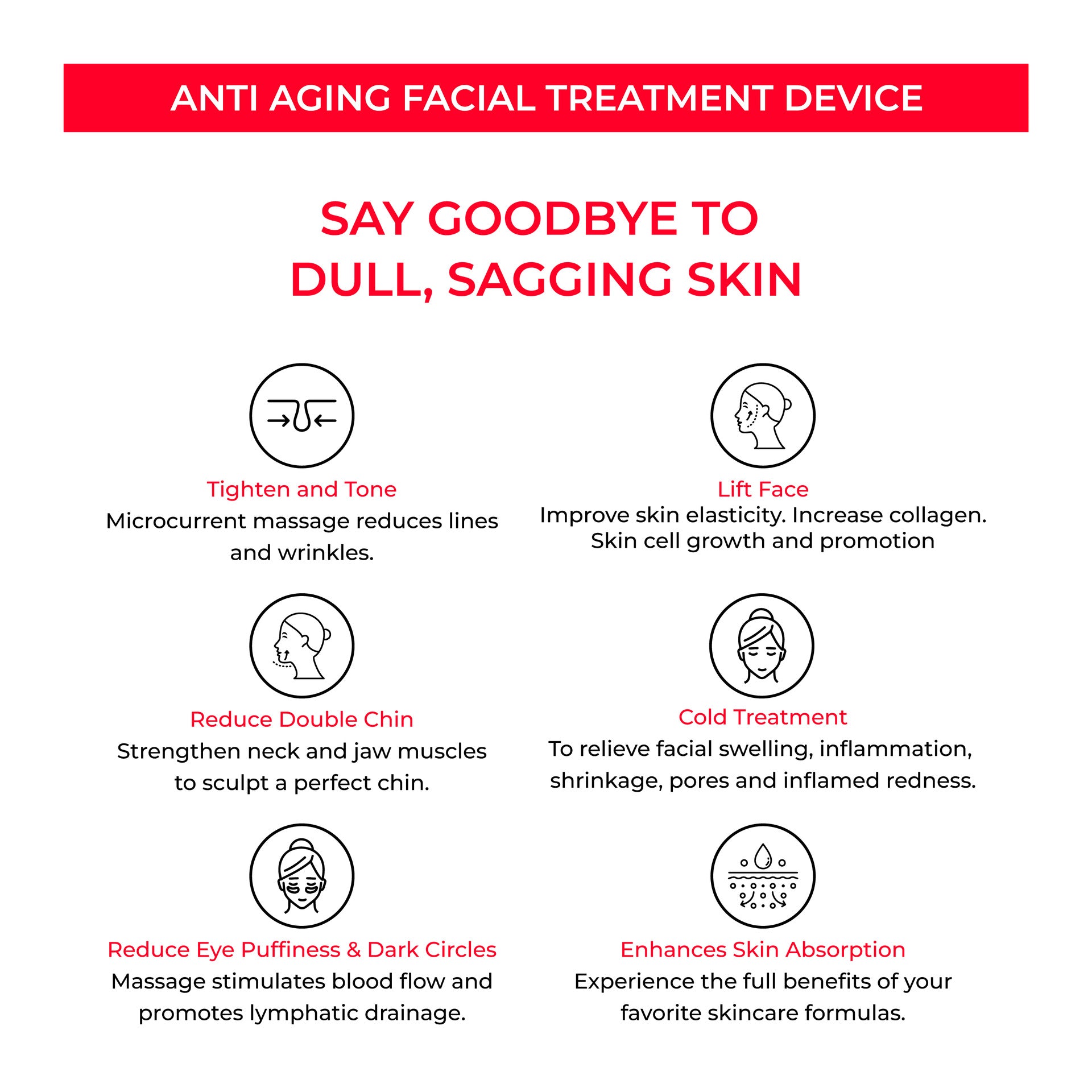 Beauty Instrument Pore Convergence EMS Skin Rejuvenation Micro Current