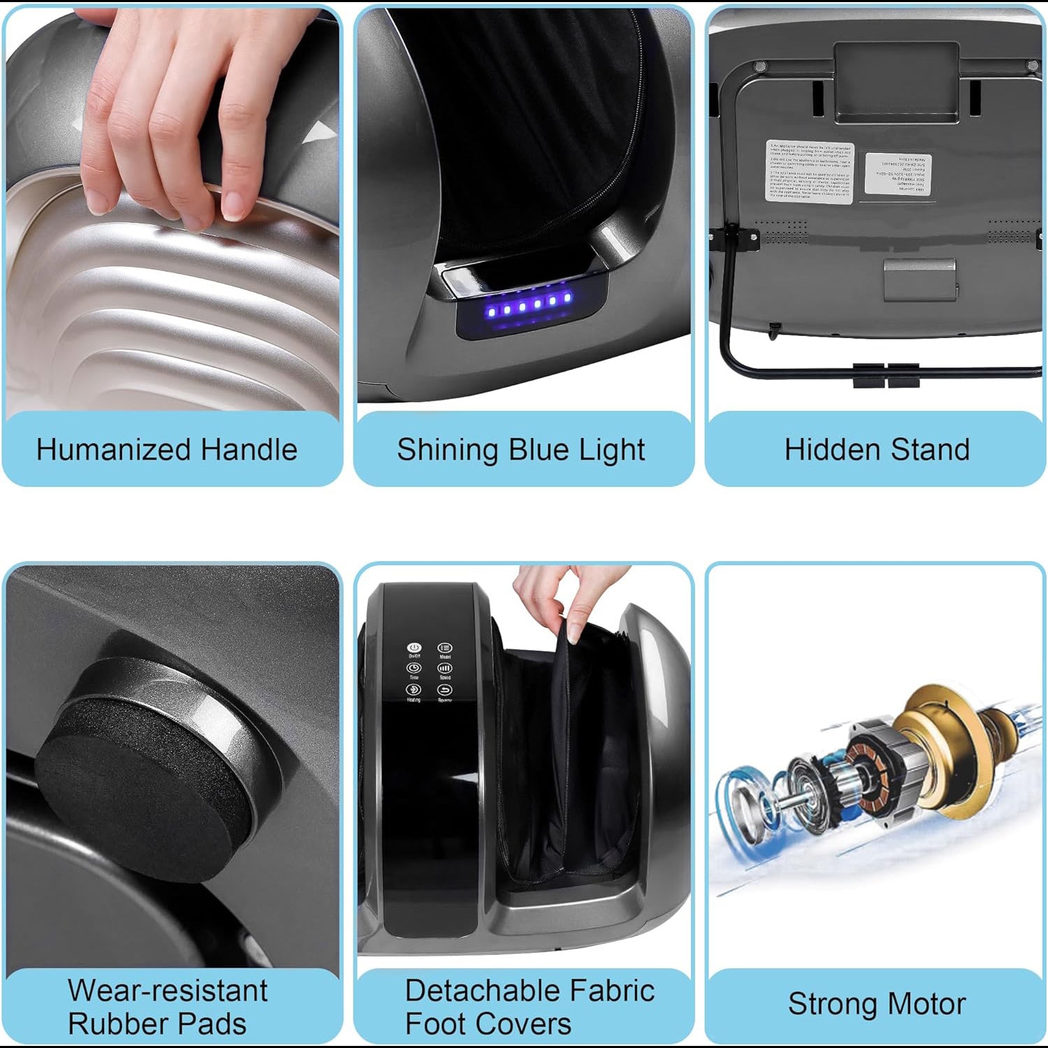 3D Foot & Calf Massager With Heat - 4 Auto Programs & Adjustable Intensity For Full Relaxation